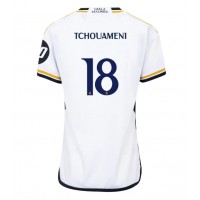 Fotbalové Dres Real Madrid Aurelien Tchouameni #18 Dámské Domácí 2023-24 Krátký Rukáv